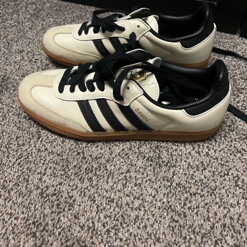 Adidas Black and beige Samba Sneakers Classic Design